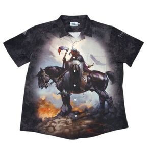 Geek Tropical Men's 2XL Shirt Medieval Warrior Button Up Short Sleeve